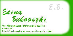edina bukovszki business card